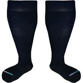 Plus Size Compression Knee High Socks, Wide Calf Extra Large for Men and Women, Comfortable Cotton