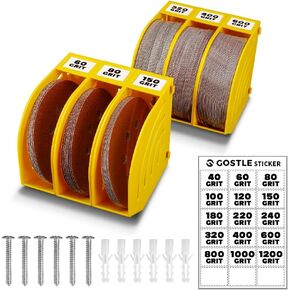 Professional Sanding Discs Storage Bins - 6 Bins Set for Efficient Organization, Offset Snap-On Connection, Grit Classification, Space-Saving Design and Versatile Application, Green in Kuwait