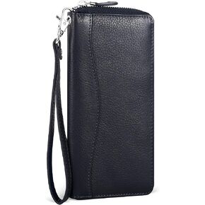 Pink RFID Leather Wallet for Women - Womens Wallet Clutch with 8 Credit Card Holder, Coin Pocket, Gift for Women’s