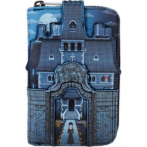 Loungefly MGM Wednesday Nevermore Castle Zip Around Wallet