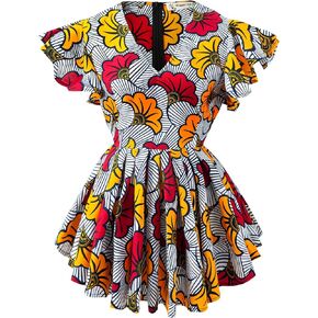 Women's African Print Blouse Ankara Tribal Top Kente Wax Top