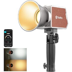 Tolifo PL-200B AC 180W LED Video Light with APP Control COB Continuous Lighting Ultra-Quiet Handheld LED Studio Light 2700K-6500K 41200Lux@1m 27 CRI 97+/TLCI 98+ 12 Lighting Effects Bowens Mount