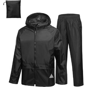 SWISSWELL Rain Suits for Men Waterproof Fishing Rain Gear Heavy Duty Work Raincoat and Pants Packable Bag