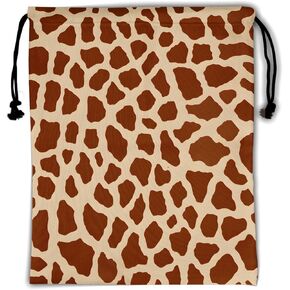 Nerxy Pink Cow Grip Bag Gymnastics - Animal Spots Drawstring Grip Bag for Gymnast Strawberry Color Gym Pouch Bags for Personal Equipment