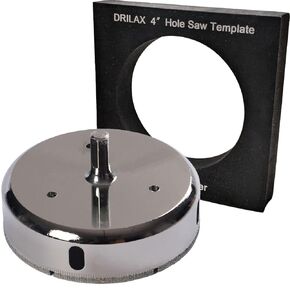 Drilax Diamond Coated Hole Saw 4-7/8 inch Drilling Tool Kitchen Bathroom Shower Drain Ceramic Porcelain Tiles Glass Marble Granite Quartz Holesaw