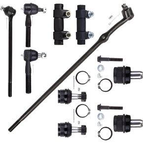 10PCS Front Tie Rod End Inner Center Link Suspension Kit Fit for 1987-1996 for Ford F-150 RWD/2WD