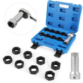 Axle Spindle Thread Chaser Set Repair/Clean Thread Chaser Set with Metric M20 M22 M24 & UNF 13/16"3/4" Thread Repair Tool High Hardness,Anti-Rust Thread Chaser Kit Thread Rethreading Restorer Tool