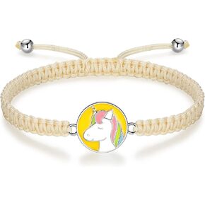 Handmade Rope Braided Bracelets for Girl, Jewelry Gifts, 925 Sterling Silver
