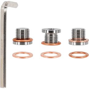 3PCS Stainless Steel Oil Drain Plug Fit for 06-21 Audi A3 A4 A5 A6 A7 Q3 Q5 Q7 TT, 09-11 VW CC GTI Jetta Passat, Replace N91167901, N0160276 With Washer N0138157