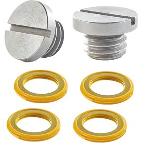 2PCS 8M0058389 Magnetic Outdrive Gear Case Drain Plug Mercury MaeCruiser and Johnson Engines Lower Unit Gear Lube Drain Fill Hole Screw and Seal 2267892A1 67892 21731 14834A1 67892A06 67892A1