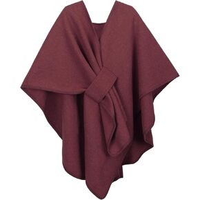 Women's Elegant Shawl Wraps Soft Open Front Poncho Cape Oversized Sweater for Spring Fall Winter