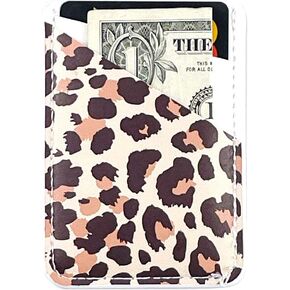 CalorMixs Stretchy Credit Card Holder for Back of Phone, Cell Phone Pocket Stick On Wallet Card of Phone-Self Adhesive Sticker on Phone Android Smartphones (Fit 4.7" Phone Above) (Star)