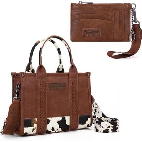 Wrangler Brown Tote Bag and Credit Card Wallet Set for Women in Kuwait