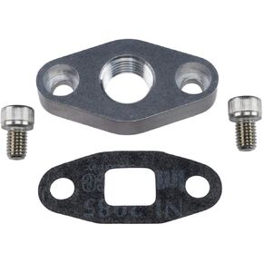 ICT Billet T4 Billet Turbo Oil Return Drain *WIDE* Flange Garrett Turbocharger 1/2" NPT 551167