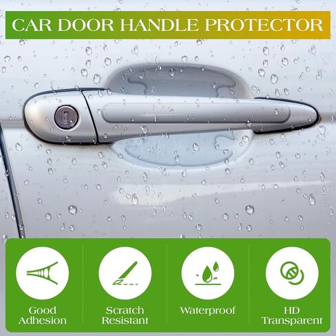 16 قطعة من ANBUY واقي باب السيارة من الخدوش، واقي طلاء مقبض الباب الشفاف، واقي كأس باب السيارة الشفاف المقاوم للماء، ملحقات خارجية للسيارات in Kuwait