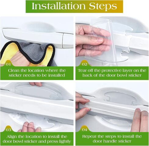 16 قطعة من ANBUY واقي باب السيارة من الخدوش، واقي طلاء مقبض الباب الشفاف، واقي كأس باب السيارة الشفاف المقاوم للماء، ملحقات خارجية للسيارات in Kuwait