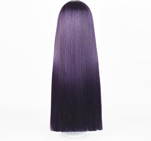 COSPLAZA Cosplay Wig Long Straight Flat Bang Synthetic Wig Anime Black Hair in Kuwait