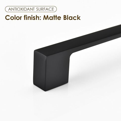 ALTAIR 20 Pack 5 Inch Kitchen Cabinet Handles Zinc Alloy Drawer Pulls Hardware Cabinet Handles, 128mm Hole Centers, Matte Black in Saudi Arabia