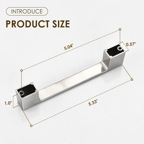 ALTAIR 20 Pack 5 Inch Kitchen Cabinet Handles Zinc Alloy Drawer Pulls Hardware Cabinet Handles, 128mm Hole Centers, Matte Black in Saudi Arabia