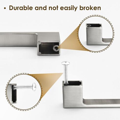 ALTAIR 20 Pack 5 Inch Kitchen Cabinet Handles Zinc Alloy Drawer Pulls Hardware Cabinet Handles, 128mm Hole Centers, Matte Black in Saudi Arabia
