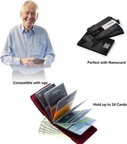 Set of 2 Top Leather RFID Credit Card Wallet Magic Slim Wallets for Men in Saudi Arabia