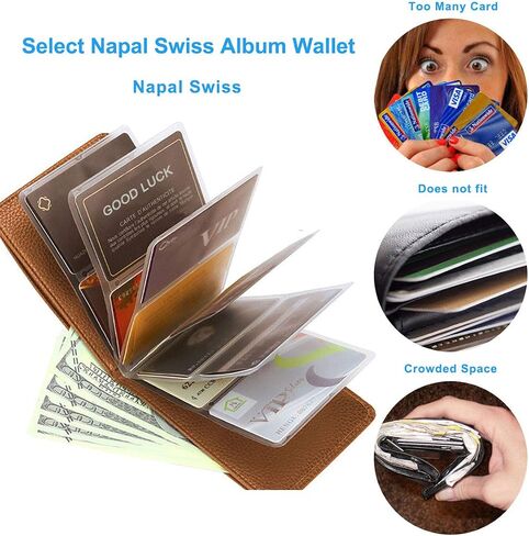 Set of 2 Top Leather RFID Credit Card Wallet Magic Slim Wallets for Men in Saudi Arabia