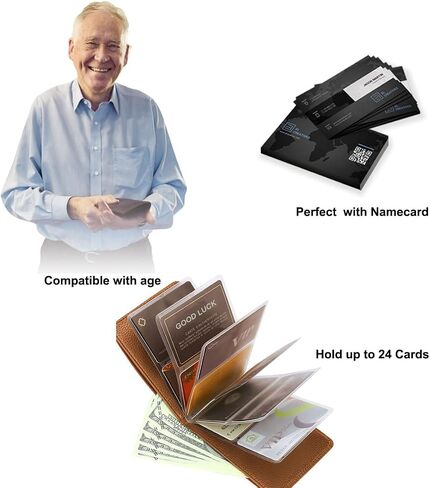 Set of 2 Top Leather RFID Credit Card Wallet Magic Slim Wallets for Men in Saudi Arabia
