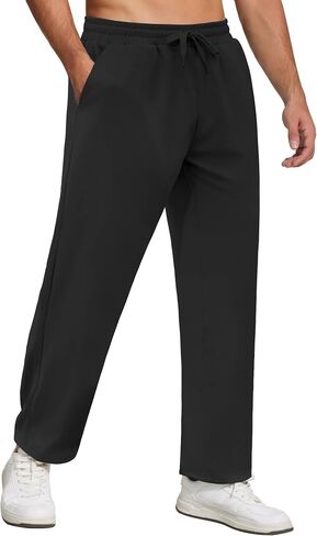 COOFANDY Men Jogger Yoga Sweatpants Casual Athletic Elastic Waist Pants Open Bottom Trouser Jersey Knit Pants with Pockets in Saudi Arabia