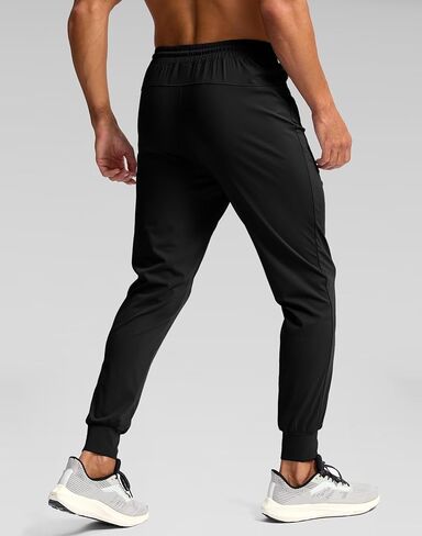 Pudolla Men's Lightweight Sweatpants with Pockets Ultra 4-Way Stretch Joggers Gym Workout Runing Athletic Track Pants in Kuwait