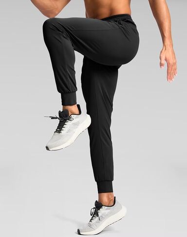Pudolla Men's Lightweight Sweatpants with Pockets Ultra 4-Way Stretch Joggers Gym Workout Runing Athletic Track Pants in Kuwait