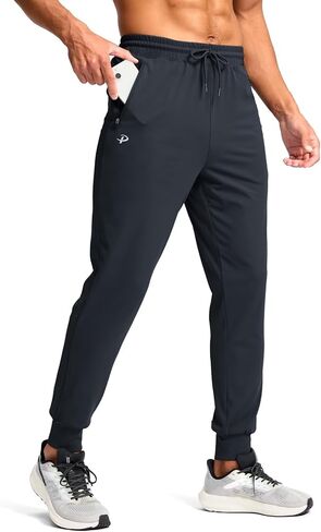 Pudolla Men's Lightweight Sweatpants with Pockets Ultra 4-Way Stretch Joggers Gym Workout Runing Athletic Track Pants in Saudi Arabia
