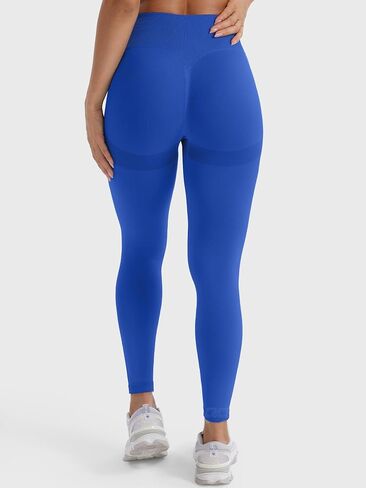 QOQ Womens High Waisted Seamless Workout Leggings Butt Lifting Gym Yoga Pants Booty Scrunch Vital Tummy Control Ruched Tights in Kuwait