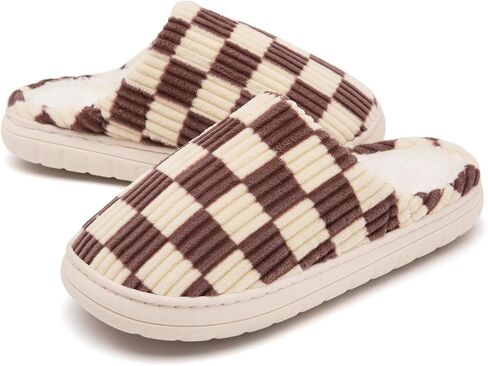 Jaeynow Fuzzy Slippers for Women Indoor,Unisex House Shoes Memory Foam Slippers for Men Winter Warm Plush Bedroom Shoes with Faux Fur Lining Comfy Trendy Gift Slippers in Saudi Arabia