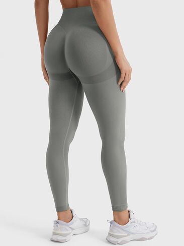QOQ Womens High Waisted Seamless Workout Leggings Butt Lifting Gym Yoga Pants Booty Scrunch Vital Tummy Control Ruched Tights in Saudi Arabia