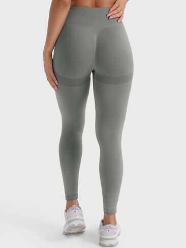 QOQ Womens High Waisted Seamless Workout Leggings Butt Lifting Gym Yoga Pants Booty Scrunch Vital Tummy Control Ruched Tights in Saudi Arabia