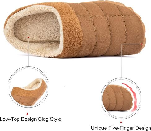 Josaywin Men's Memory Foam slippers Soft Plush Fleece Lining Slip On Indoor Outdoor House Shoes in Kuwait