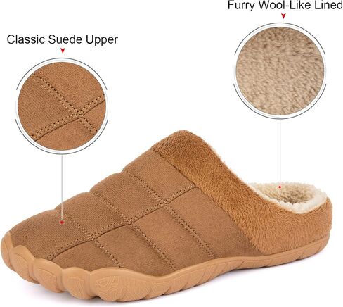 Josaywin Men's Memory Foam slippers Soft Plush Fleece Lining Slip On Indoor Outdoor House Shoes in Kuwait
