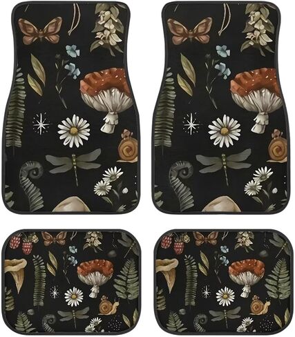 Mushroom Car Floor Mats 4 Pcs All-Weather Car Mats,Waterproof Fit Automotive Floor Carpet for Cars Trucks SUV,Universal Floor Liner Car Accessories in Kuwait