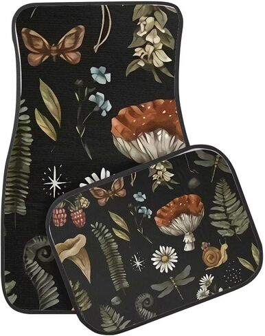 Mushroom Car Floor Mats 4 Pcs All-Weather Car Mats,Waterproof Fit Automotive Floor Carpet for Cars Trucks SUV,Universal Floor Liner Car Accessories in Kuwait