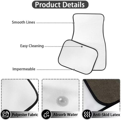 Mushroom Car Floor Mats 4 Pcs All-Weather Car Mats,Waterproof Fit Automotive Floor Carpet for Cars Trucks SUV,Universal Floor Liner Car Accessories in Kuwait