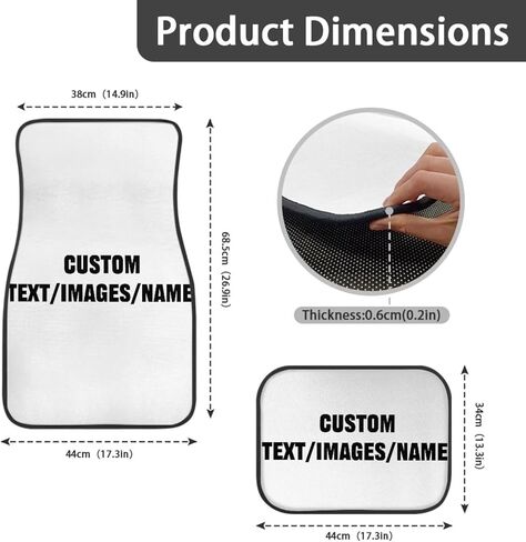 Mushroom Car Floor Mats 4 Pcs All-Weather Car Mats,Waterproof Fit Automotive Floor Carpet for Cars Trucks SUV,Universal Floor Liner Car Accessories in Kuwait