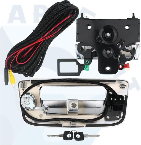 Backup Camera with Tailgate Handle & Bezel Trim & Lock Cylinder Compatible with 2007-2014 Chevrolet Chevy Silverado, GMC Sierra Truck 1500 2500 3500 Tailgate Parts in Saudi Arabia