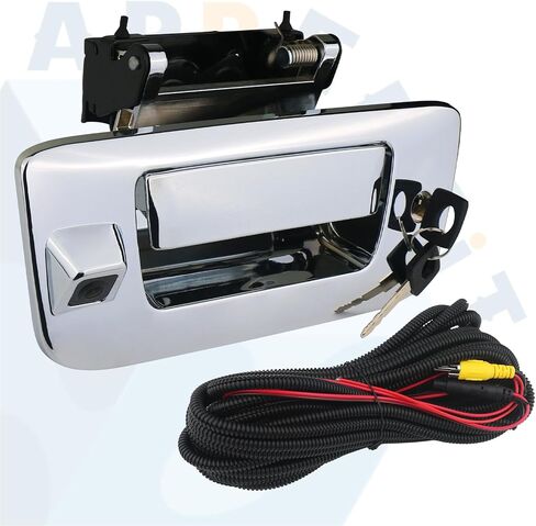 Backup Camera with Tailgate Handle & Bezel Trim & Lock Cylinder Compatible with 2007-2014 Chevrolet Chevy Silverado, GMC Sierra Truck 1500 2500 3500 Tailgate Parts in Saudi Arabia