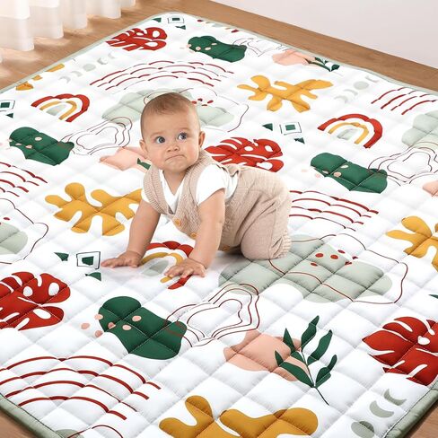 Percozzi Baby Play Mat for Floor ديناصور رغوة الطفل روضة حصيرة سميكة لينة الحشو المضادة للانزلاق بساط الزحف مبطن للأطفال الرضع الأطفال الصغار قابلة للطي وقابل للغسل الطفل لعب رياضة حصيرة 50 "× 50" الأزرق in Kuwait