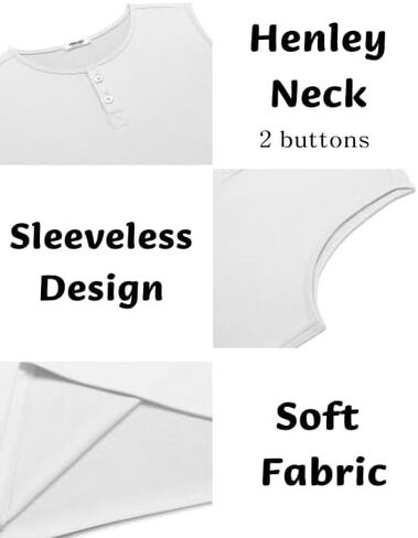 COOFANDY Men's Casual Tank Top Sleeveless Henley Shirts Muscle Fit T Shirt in Saudi Arabia