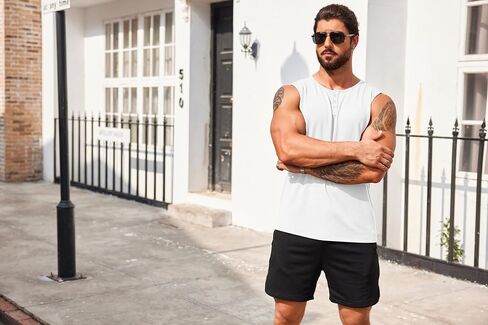 COOFANDY Men's Casual Tank Top Sleeveless Henley Shirts Muscle Fit T Shirt in Saudi Arabia