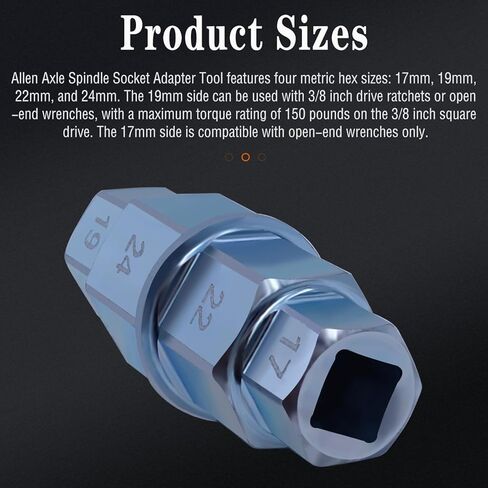 3/8 "بوصة دراجة نارية المحور الأمامي عرافة أداة ، ألين المحور المغزل محول مأخذ التوصيل أداة ، 17 مللي متر 19 مللي متر 22 مللي متر 24 مللي متر in Kuwait