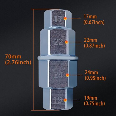 3/8 "بوصة دراجة نارية المحور الأمامي عرافة أداة ، ألين المحور المغزل محول مأخذ التوصيل أداة ، 17 مللي متر 19 مللي متر 22 مللي متر 24 مللي متر in Kuwait