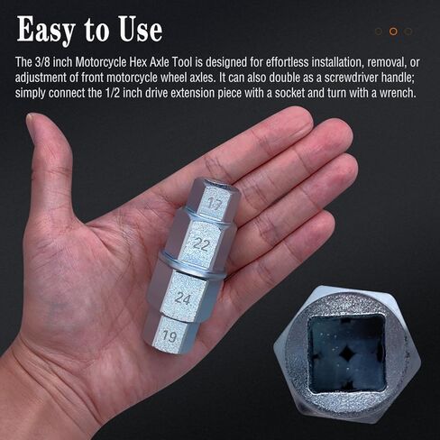 3/8 "بوصة دراجة نارية المحور الأمامي عرافة أداة ، ألين المحور المغزل محول مأخذ التوصيل أداة ، 17 مللي متر 19 مللي متر 22 مللي متر 24 مللي متر in Kuwait