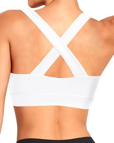 Holipick Women's Sports Bra Bikini Top Criss Cross Swim Top Scoop Neck Bathing Suit Top Swimsuit Top Only in Kuwait